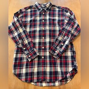 Ralph Lauren Boys Plaid Button Down Shirt - Navy/Red/White - Size M (10-12)